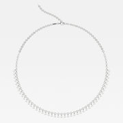 Empowering Pear Lab Grown Diamond Dangle Fashion Necklace - 6 1/2 Total Carat Weight(Adjustable Chain)