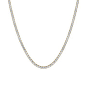 Lab Created Round Diamond Straight Tennis Necklace - D,E,F Color, VS Clarity