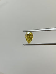 1.00 CARAT PEAR BRILLIANT GIA CERTIFIED FANCY BROWNISH YELLOW NATURAL DIAMOND