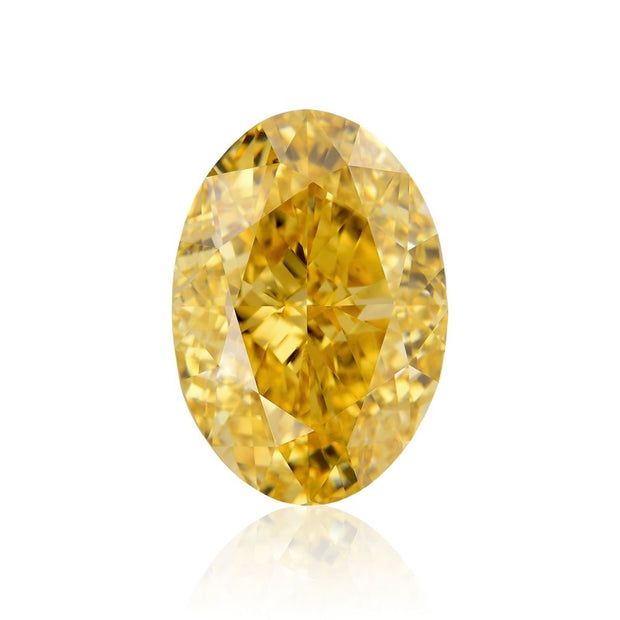GIA 0.77Carat  Fancy Deep Brownish Yellow SI1 Oval Cut Natural Loose Diamond