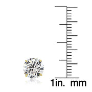 Radiant 18K White/Yellow Gold 2.0Total Carat Weight Natural Diamond Stud Earrings