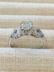 Vintage 1920’s Platinum Old Cut Diamond Ring
