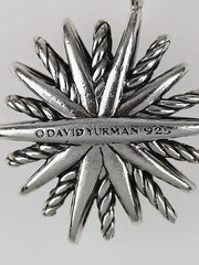 David Yurman Starburst Sterling Silver one Station Charm Bracelet