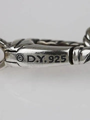 David Yurman Starburst Sterling Silver one Station Charm Bracelet