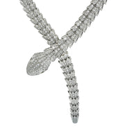 BVLGARI Serpenti Diamond Necklace in 18k White Gold