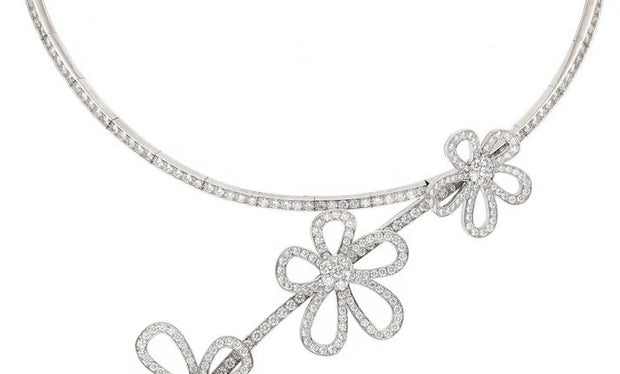 Van Cleef & Arpels Flower Lace collection Diamond Necklace