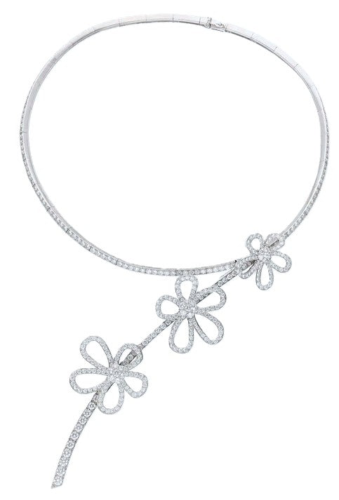 Van Cleef & Arpels Flower Lace collection Diamond Necklace