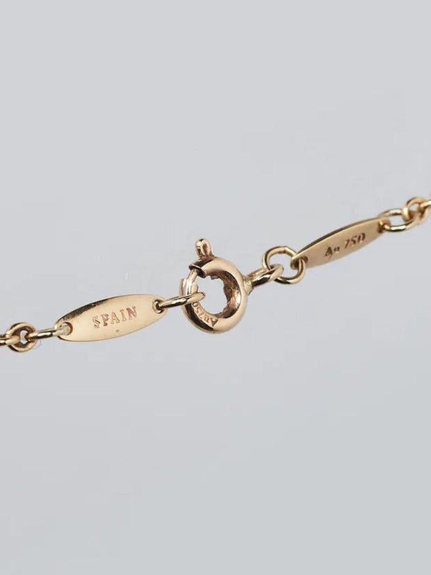 TIFFANY & CO Elsa Peretti 18k Yellow Gold Open Heart Lariat Necklace