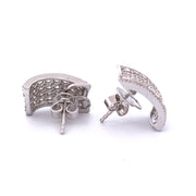 Exquisite 14K White Gold Diamond Earrings