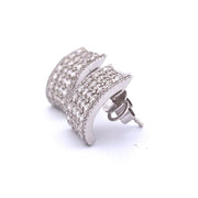 Exquisite 14K White Gold Diamond Earrings