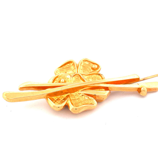 Exquisite Vintage Van Cleef & Arpels Vermeil Metal Pin Brooch