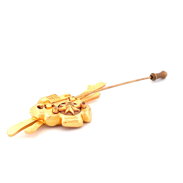 Exquisite Vintage Van Cleef & Arpels Vermeil Metal Pin Brooch