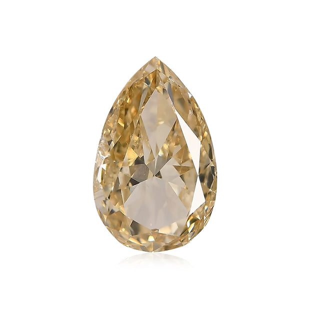 1.01 Carat Pear Brilliant Gia Certified Fancy Dark Yellowish Brown Si2 Clarity D