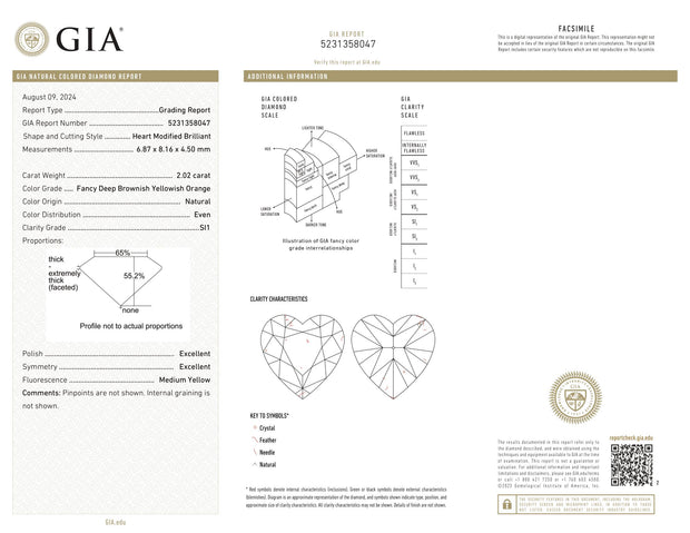 Fancy Deep Brownish Yellowish Orange GIA Certified 2.02 ct Natural Diamond