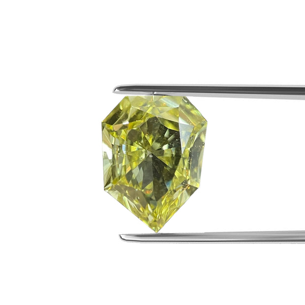 GIA 0.87Carat Fancy Intense Yellow VS1 Duchess Cut Natural Diamond