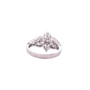 Beautiful Marquis Shaped with 1.35Total Carat Weight Natural Diamond Ring In 18k White Gold