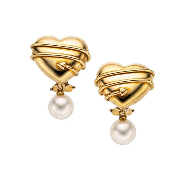Tiffany & Co Elegant Solid 18k Yellow Gold Earrings
