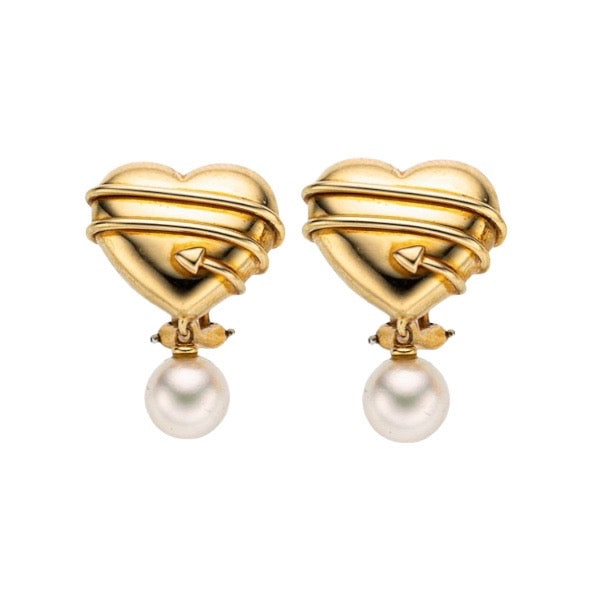 Tiffany & Co Elegant Solid 18k Yellow Gold Earrings