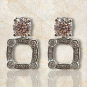 18K White Gold Semi-Mount Diamond Stud Earrings