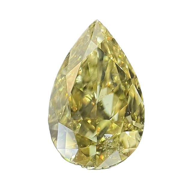 1.00 CARAT PEAR BRILLIANT GIA CERTIFIED FANCY BROWNISH YELLOW DIAMOND