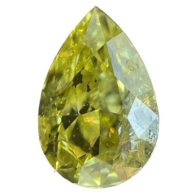 1.43 CARAT PEAR BRILLIANT GIA CERTIFIED FANCY INTENSE YELLOW SI2 CLARITY DIAMOND
