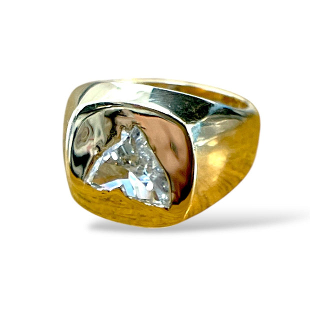 Gia Certified 1.27ct Horse Modified Brilliant L SI1 Diamond Ring in 18k Gold