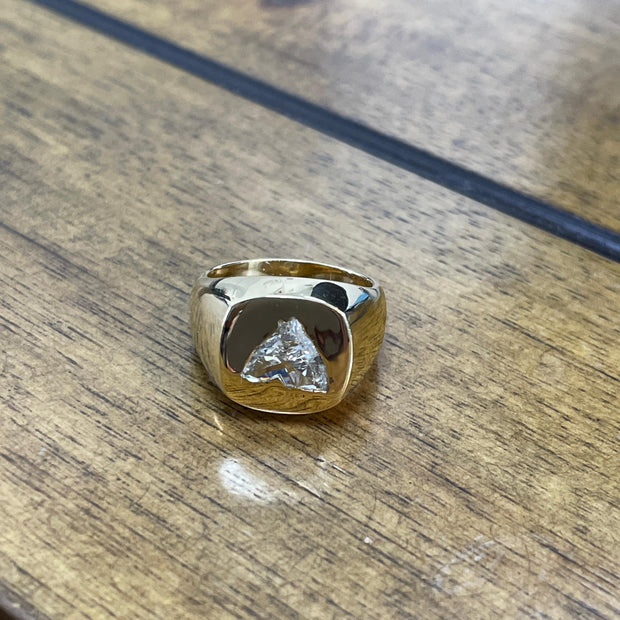 Gia Certified 1.27ct Horse Modified Brilliant L SI1 Diamond Ring in 18k Gold