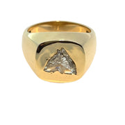 Gia Certified 1.27ct Horse Modified Brilliant L SI1 Diamond Ring in 18k Gold