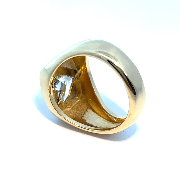 Gia Certified 1.27ct Horse Modified Brilliant L SI1 Diamond Ring in 18k Gold