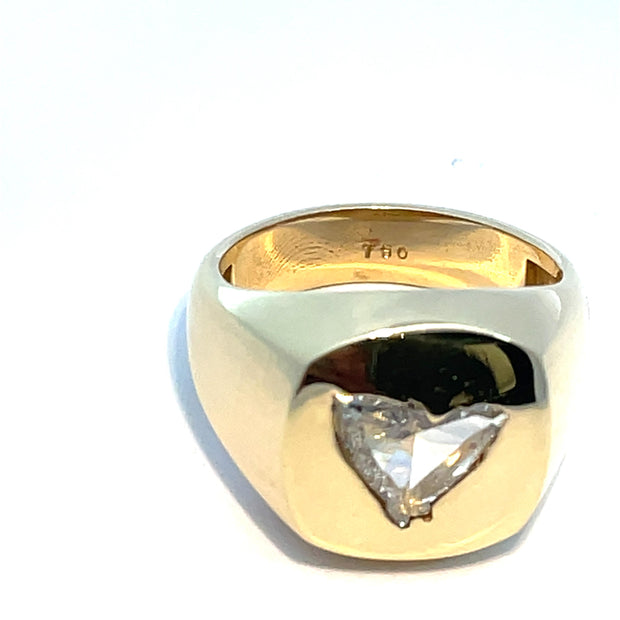 Gia Certified 1.27ct Horse Modified Brilliant L SI1 Diamond Ring in 18k Gold