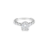 Dazzling 18K White Gold Ring with GIA Certified 2.30ct Center Round Diamond