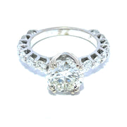 Dazzling 18K White Gold Ring with GIA Certified 2.30ct Center Round Diamond