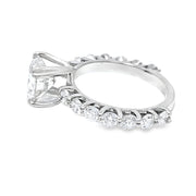 Dazzling 18K White Gold Ring with GIA Certified 2.30ct Center Round Diamond