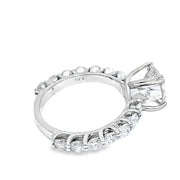 Dazzling 18K White Gold Ring with GIA Certified 2.30ct Center Round Diamond