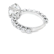 Dazzling 18K White Gold Ring with GIA Certified 2.30ct Center Round Diamond