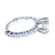 Dazzling 18K White Gold Ring with GIA Certified 2.30ct Center Round Diamond