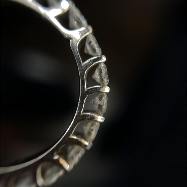 Dazzling 18K White Gold Eternity Band with 1.98 TCW Diamonds