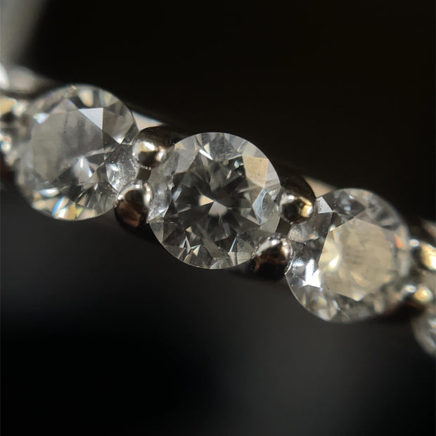 Dazzling 18K White Gold Eternity Band with 1.98 TCW Diamonds