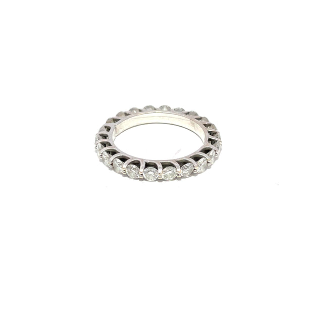 Dazzling 18K White Gold Eternity Band with 1.98 TCW Diamonds