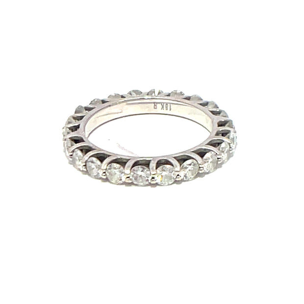 Dazzling 18K White Gold Eternity Band with 1.98 TCW Diamonds