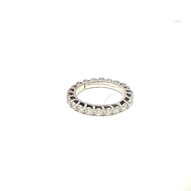 Dazzling 18K White Gold Eternity Band with 1.98 TCW Diamonds
