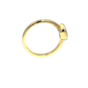 18k Yellow Gold Natural 0.57ct Lozenge Diamond Bezel Ring