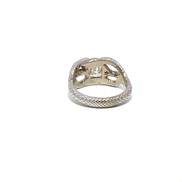 GIA Certified 1ct G VS2 Diamond Biting Snake Ring