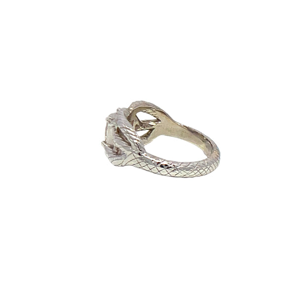 GIA Certified 1ct G VS2 Diamond Biting Snake Ring