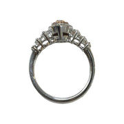 Blushing Elegance: 18K White Gold Pink Marquise Natural Diamond Ring