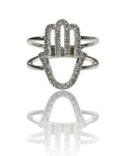 14K Hamsa Natural Diamond Ring