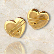 Designer 18K Yellow Gold Tiffany & Co. Cupid's Arrow Heart Earrings