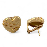 Designer 18K Yellow Gold Tiffany & Co. Cupid's Arrow Heart Earrings