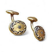 Victorian 19K Yellow Gold Star of David Cufflinks