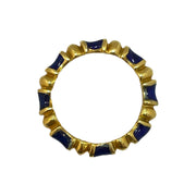 Unique 18K Yellow Gold Tiffany & Co. Blue Enamel Band